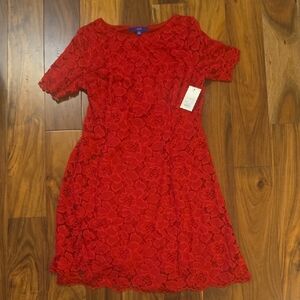 Apt. 9 Red Floral Lace Mini Dress